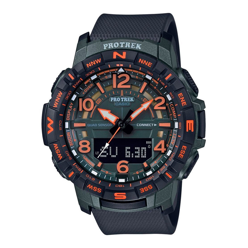 Японские наручные часы мужские Casio Pro Trek PRT-B50FE-3E с хронографом | Casio 