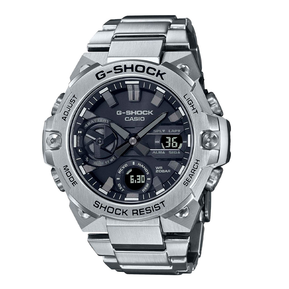 Японские наручные часы  мужские Casio G-SHOCK  GST-B400D-1A с хронографом | Casio 