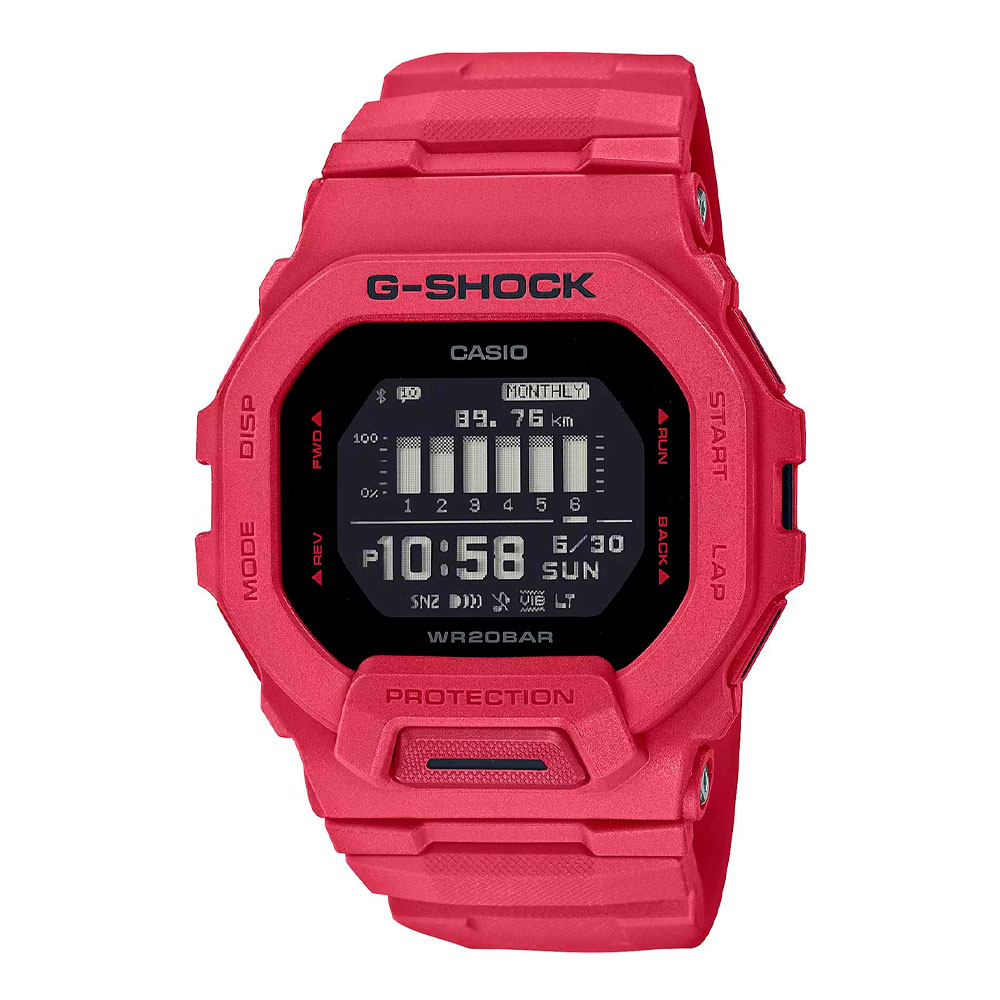 Японские наручные часы мужские Casio G-SHOCK  GBD-200RD-4E с хронографом | Casio 