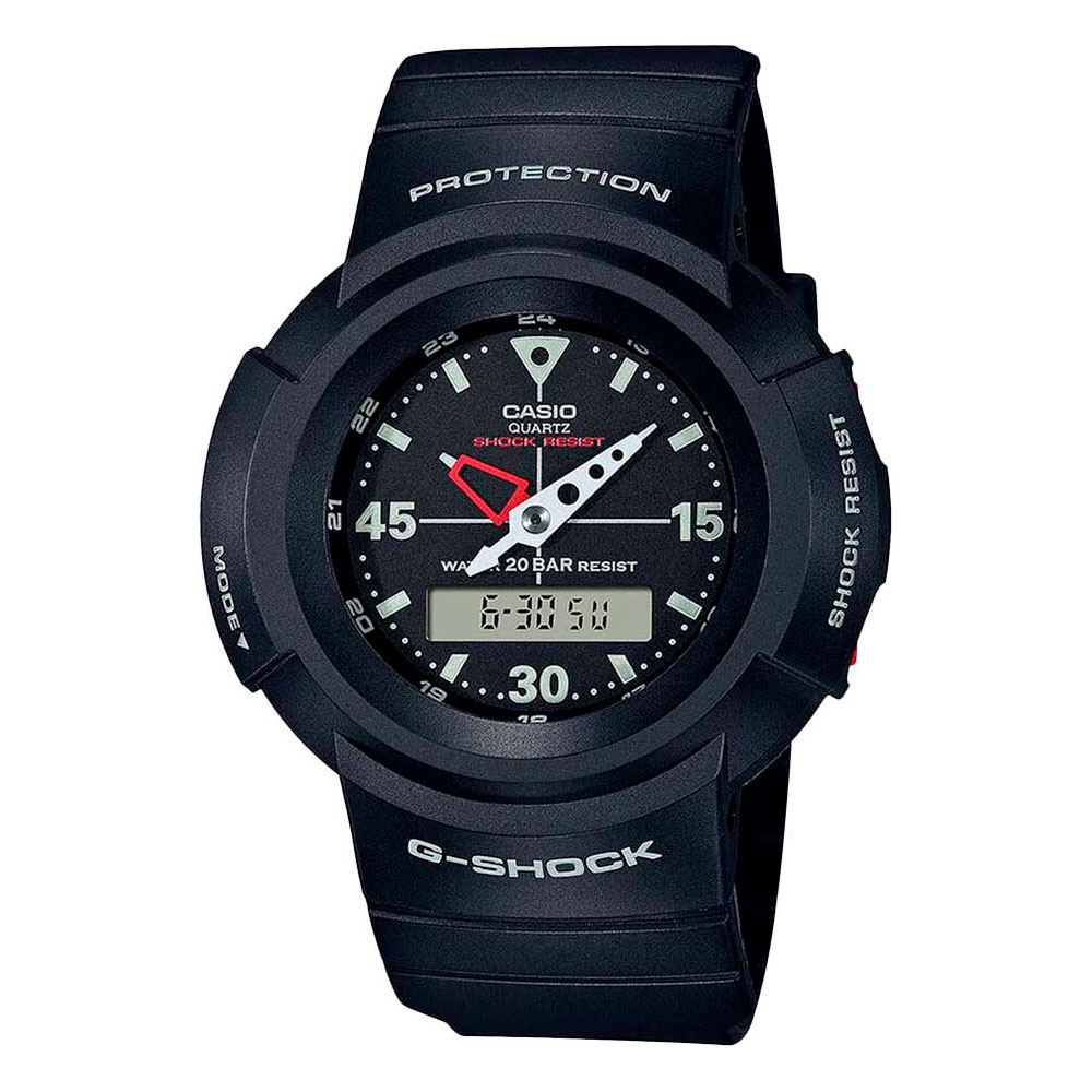 Японские наручные часы мужские Casio G-SHOCK  AW-500E-1E с хронографом | Casio 