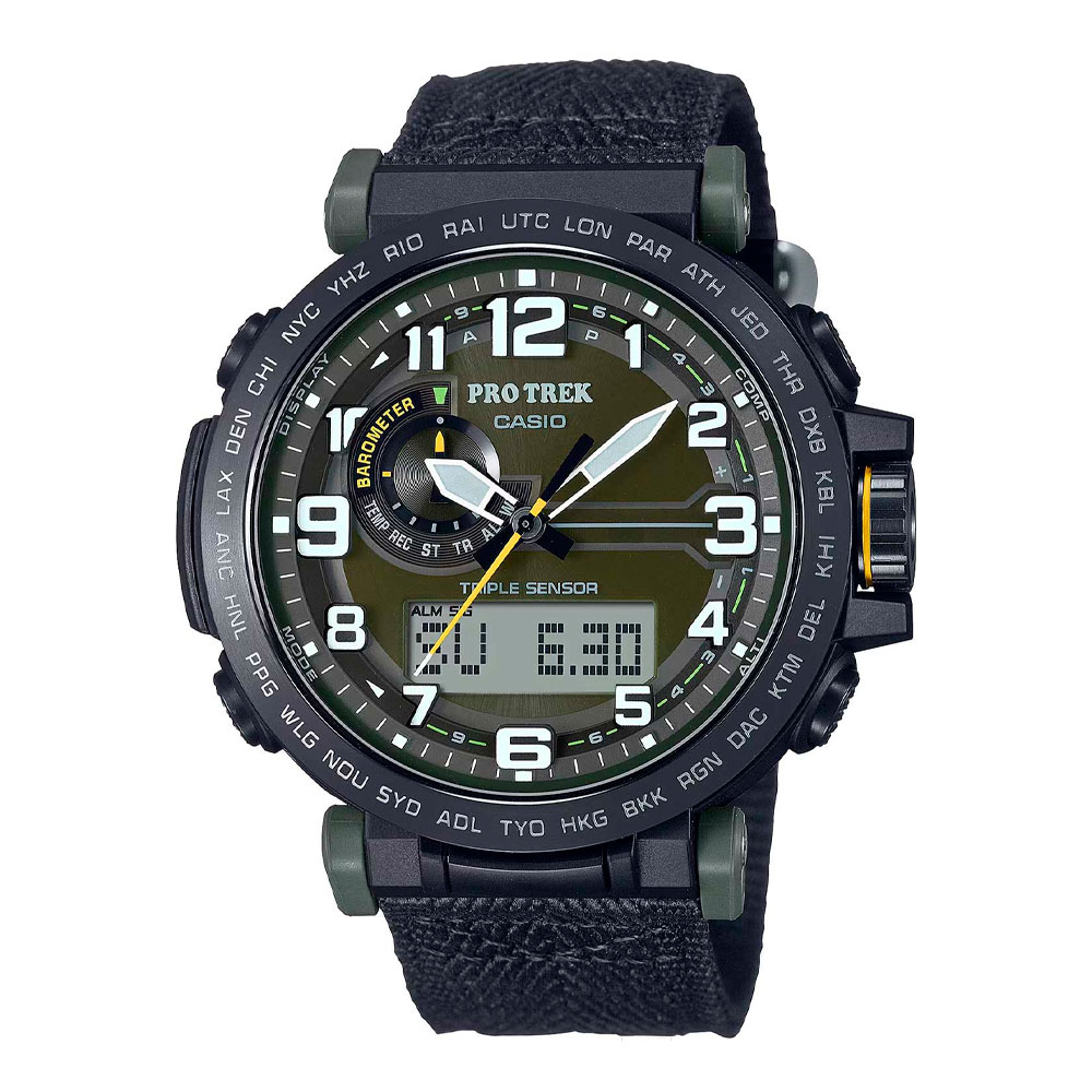 Японские наручные часы мужские Casio Pro Trek PRG-601YB-3 с хронографом | Casio 