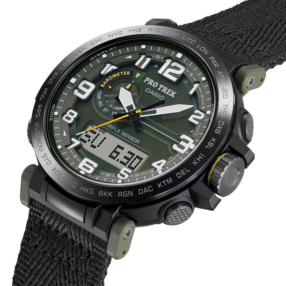 Японские наручные часы мужские Casio Pro Trek PRG-601YB-3 с хронографом | Casio 