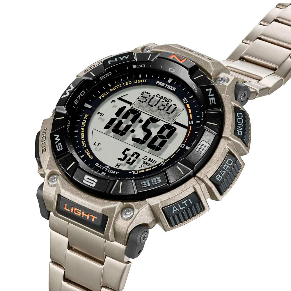 Японские наручные часы мужские Casio Pro Trek PRG-340T-7E с хронографом | Casio 