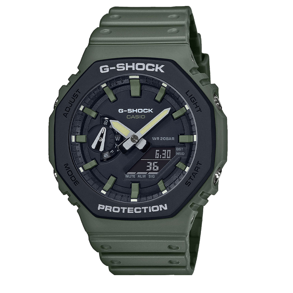 Японские наручные часы мужские Casio G-SHOCK GA-2110SU-3AER с хронографом | Casio 