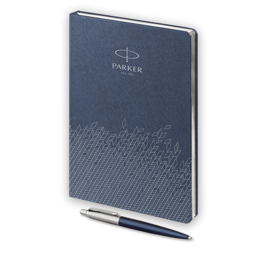 Подарочный набор: Шариковая ручка Parker Jotter Essential, Royal Blue CT и Ежедневник недатированный, синий  PL1951110_5403186 | PARKER 