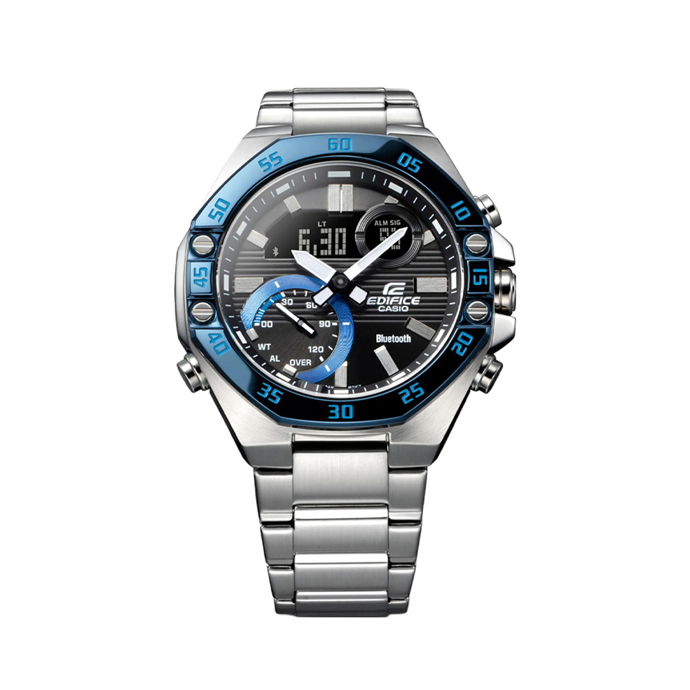 Японские часы мужские CASIO Edifice ECB-10DB-1B с хронографом | Casio 