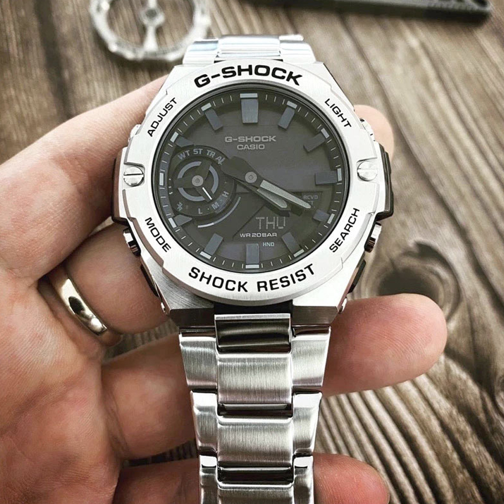 Японские часы мужские CASIO G-SHOCK GST-B500D-1A1 с хронографом | Casio 