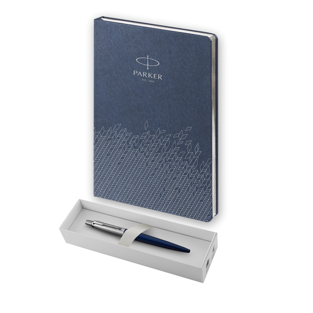 Подарочный набор: Шариковая ручка Parker Jotter Essential, Royal Blue CT и Ежедневник недатированный, синий  PL1951110_5403186 | PARKER 