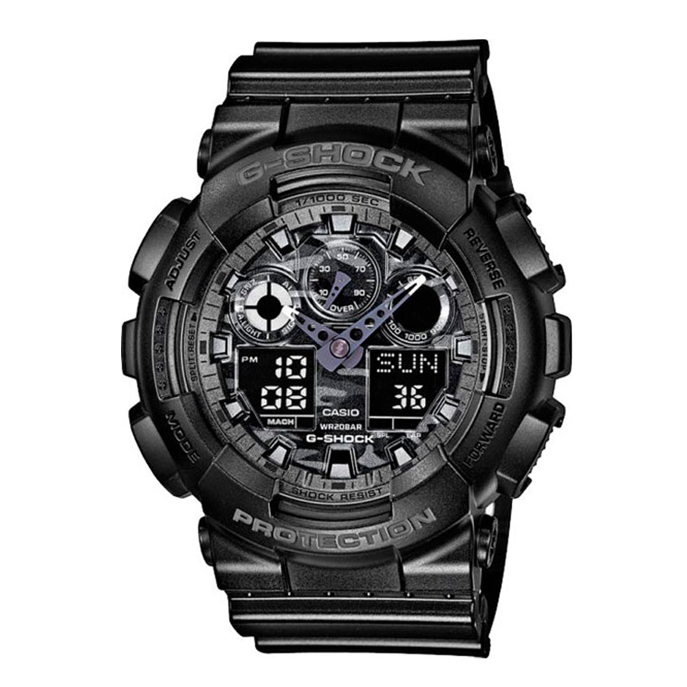 Японские наручные часы мужские Casio G-SHOCK GA-100CF-1A с хронографом | Casio 