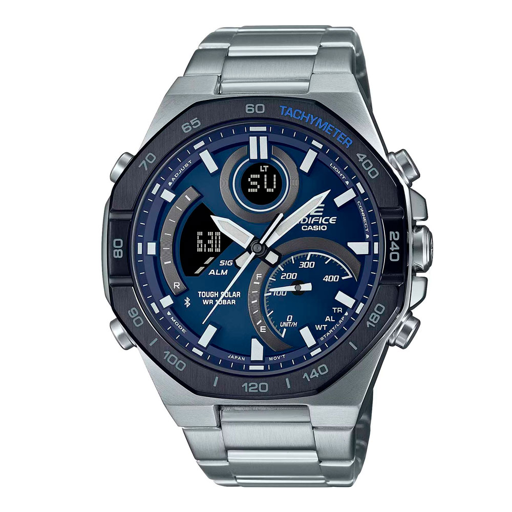 Японские часы мужские CASIO Edifice  ECB-950DB-2A с хронографом | Casio 