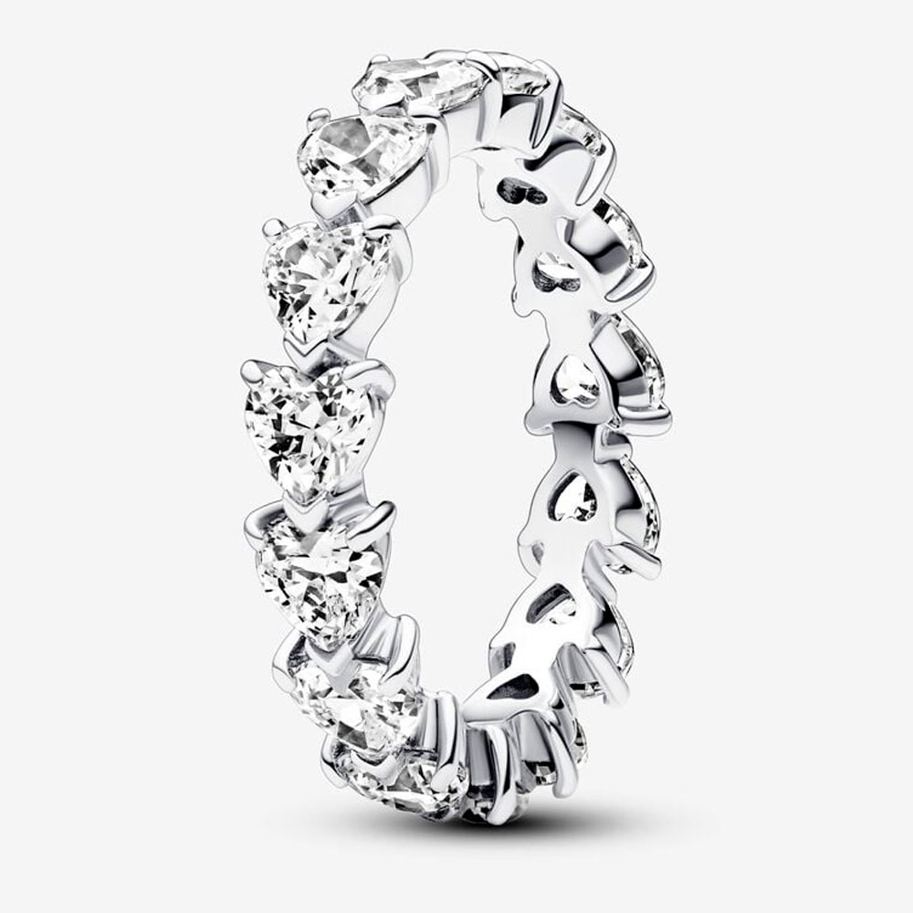 Кольцо Pandora «Row of Hearts Eternity Ring»  | PANDORA 