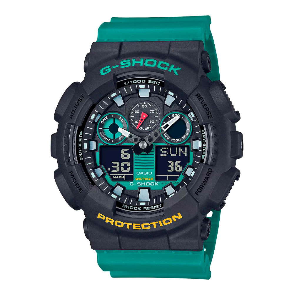 Японские наручные часы мужские Casio G-SHOCK GA-100MT-1A3 с хронографом | Casio 