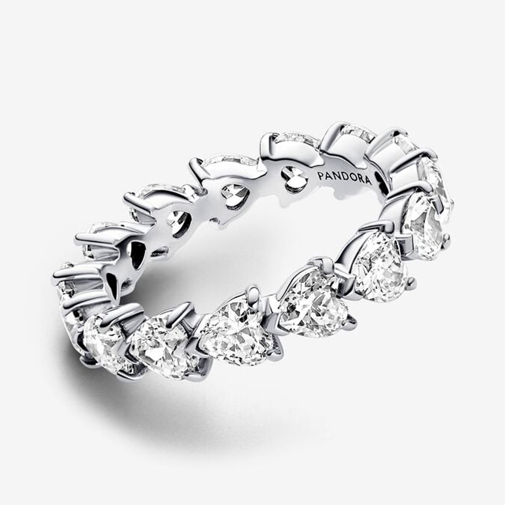 Кольцо Pandora «Row of Hearts Eternity Ring»  | PANDORA 