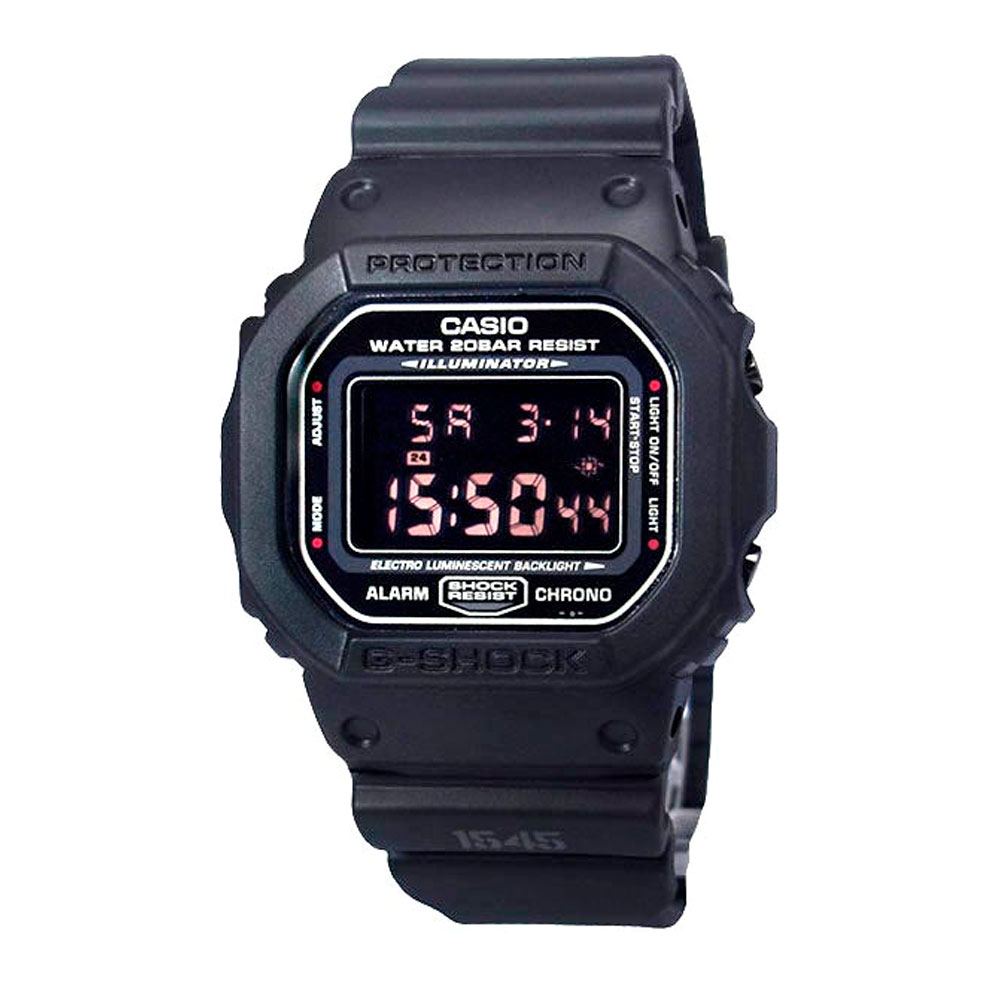 Японские наручные часы мужские Casio G-SHOCK  DW-5600MS-1 с хронографом | Casio 