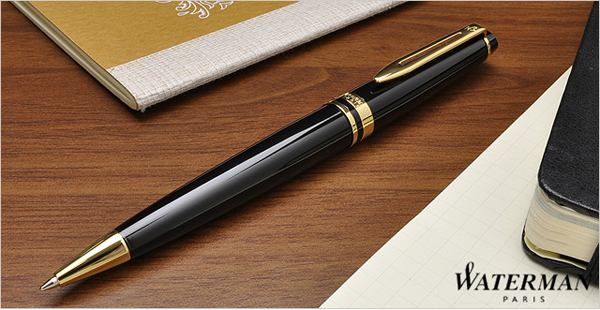 Шариковая ручка Waterman Expert 3 Black Laque GT | PARKER 