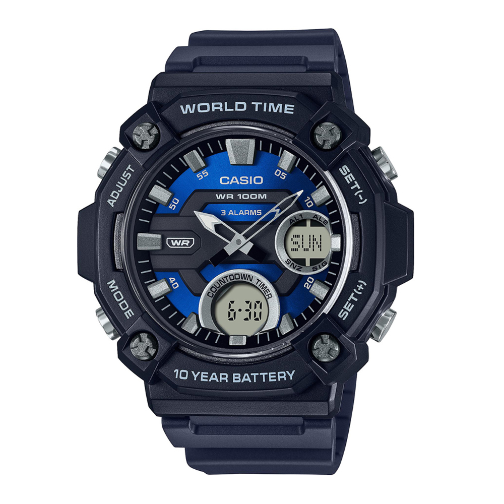 Японские наручные часы мужские CASIO Collection AEQ-120W-2A с хронографом | Casio 