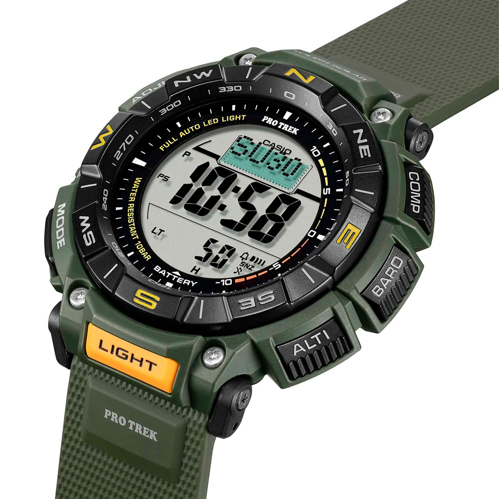 Японские наручные часы мужские Casio Pro Trek PRG-340-3E с хронографом | Casio 