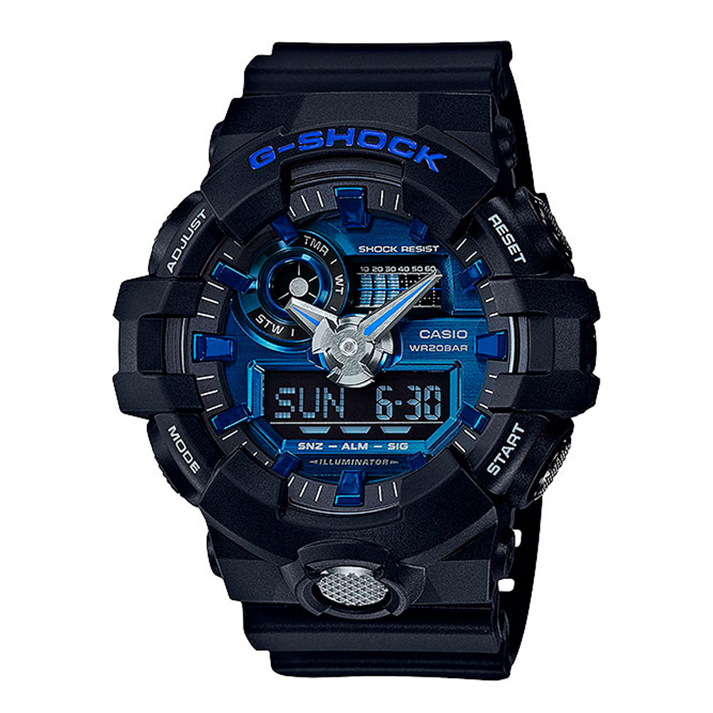 Японские наручные часы мужские Casio G-SHOCK GA-710-1A2 с хронографом | Casio 