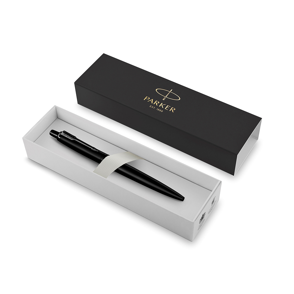 Подарочный набор: Шариковая ручка Parker Jotter XL SE20 Monochrome в подарочной упаковке, цвет: Black, стержень: Mblue и Ежедневник зеленый недатиров  | PARKER 