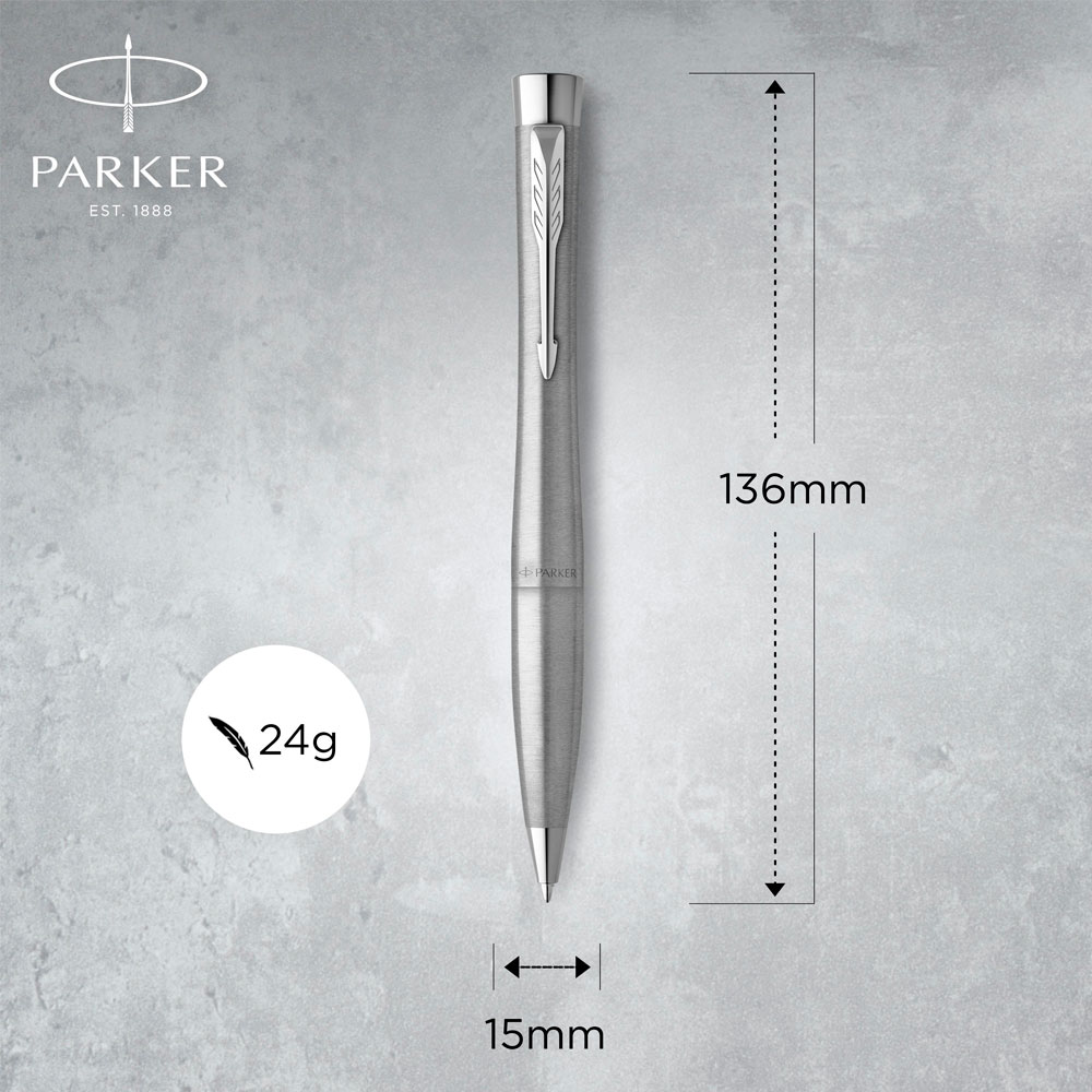 Шариковая ручка Parker Urban Core K314 Metro Metallic CT, стержень: M, цвет чернил: black,  2150860 | PARKER 