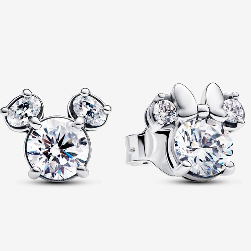 Серьги  Pandora   «Mickey Mouse & Minnie Mouse» «Микки Маусом и Минни Маус», Disney  | PANDORA 