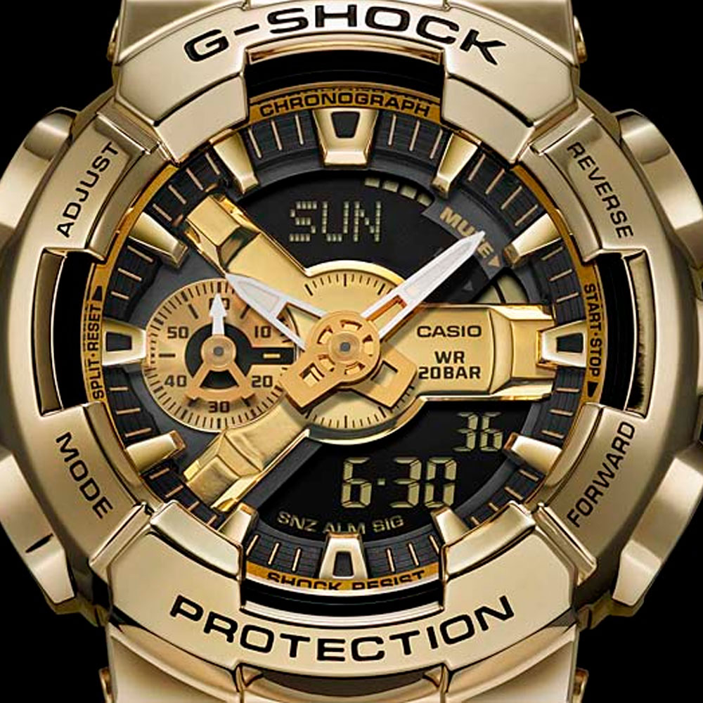 Японские наручные часы мужские Casio G-SHOCK  GM-110G-1A9 с хронографом | Casio 