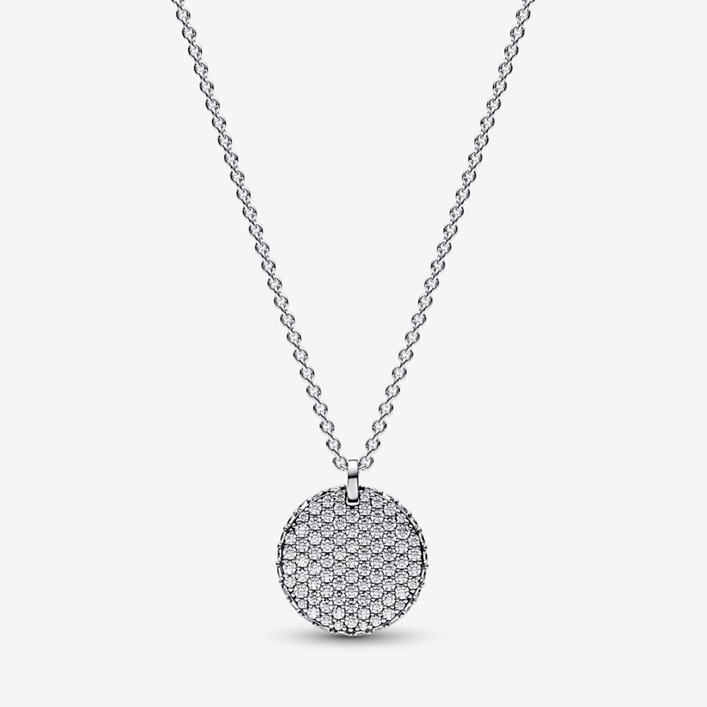 Колье Pandora «Timeless Pavé Round» | PANDORA 