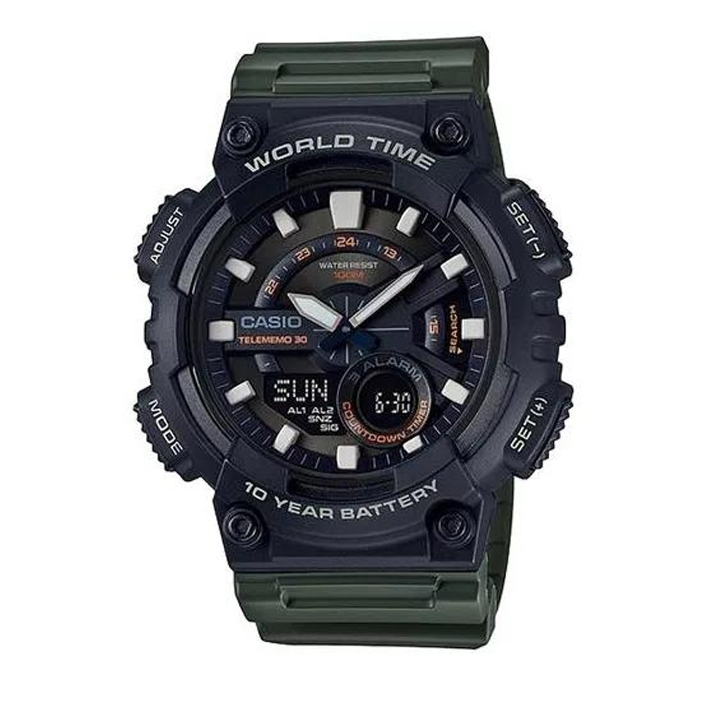 Японские часы мужские CASIO Collection AEQ-110W-3AVDF | Casio 