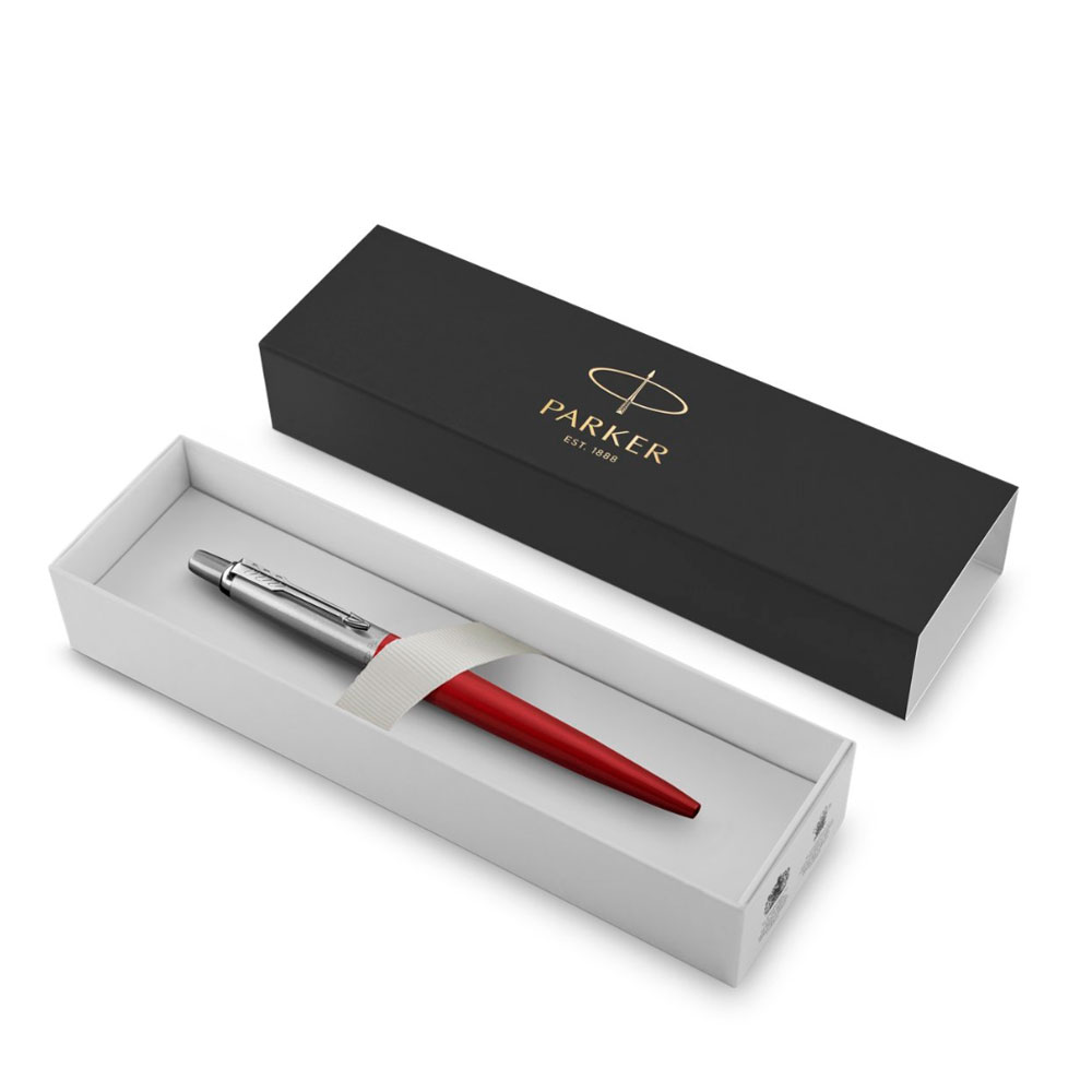 Шариковая ручка Parker Jotter Essential, Kensington Red CT, стержень: M, цвет чернил : blue или black 1953187, 1953348 | PARKER 