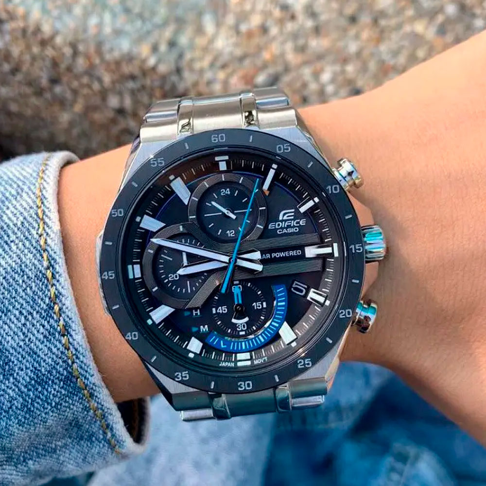 Японские часы мужские CASIO Edifice EQS-920DB-1B с хронографом | Casio 