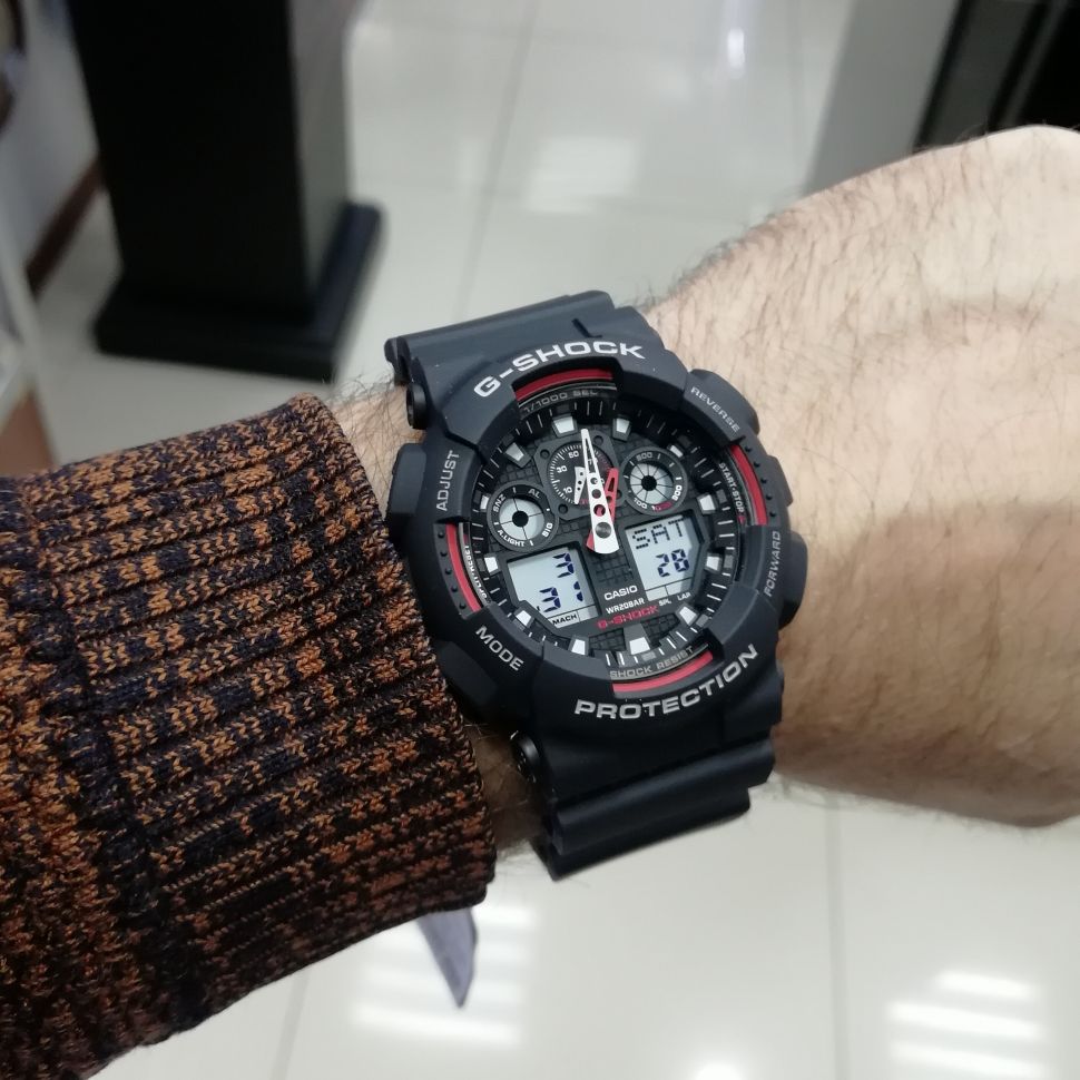 Японские наручные часы мужские CASIO G-SHOCK GA-100-1A4 | Casio 