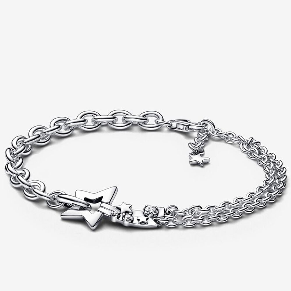 Браслет Pandora Moments «Shooting Star Double Chain»  | PANDORA 