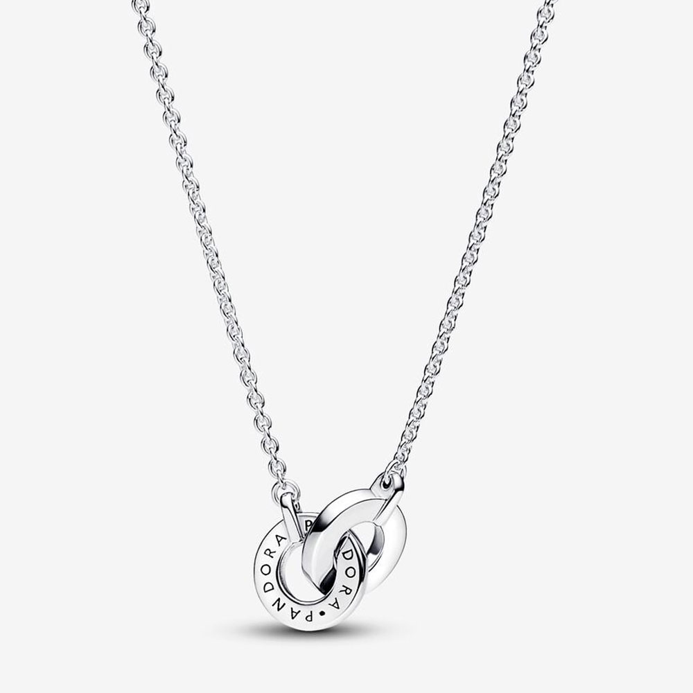 Колье Pandora «Signature Intertwined Pavé Pendant» | PANDORA 