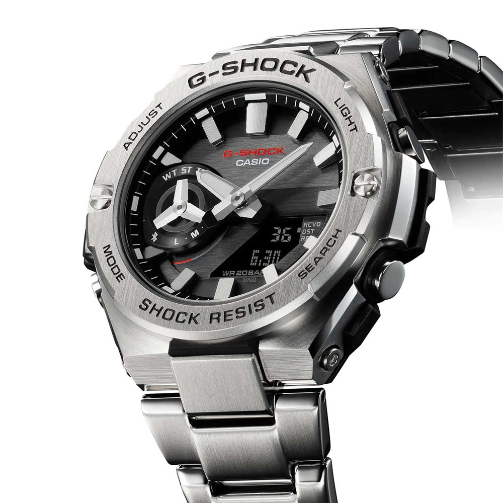 Японские часы мужские CASIO G-SHOCK GST-B500D-1A с хронографом | Casio 