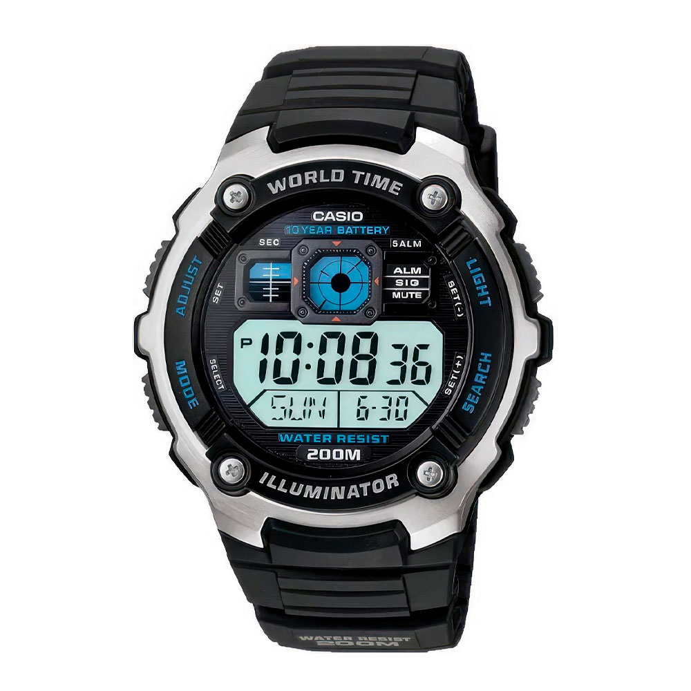 Японские часы мужские CASIO Collection Illuminator AE-2000W-1A с хронографом | Casio 