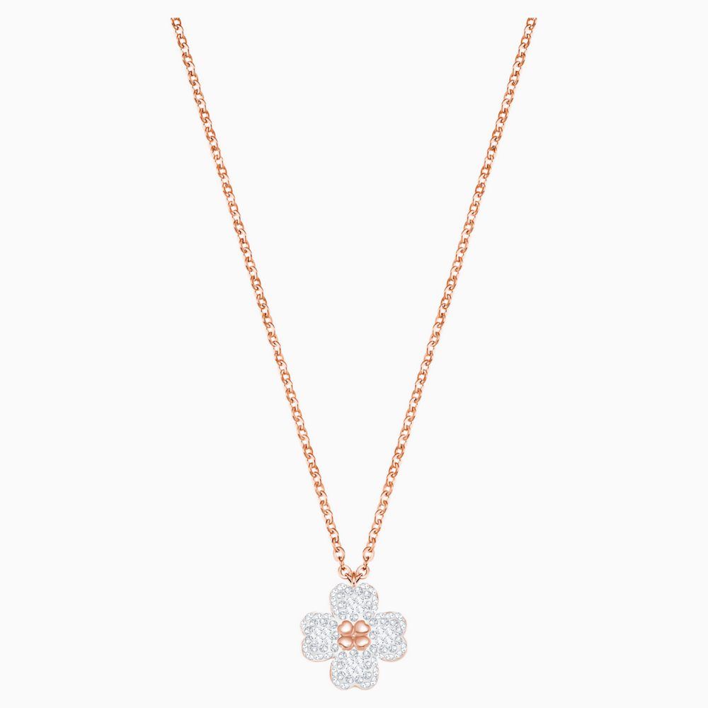 Колье Swarovski  LATISHA FLOWER, ЧЕРНЫЙ, ПОКРЫТИЕ ОТТЕНКА РОЗОВОГО ЗОЛОТА | SWAROVSKI 