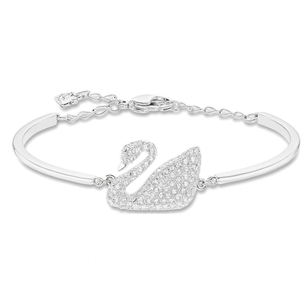 Браслет Swarovski SWAN, БЕЛЫЙ, РОДИЕВОЕ ПОКРЫТИЕ | SWAROVSKI 