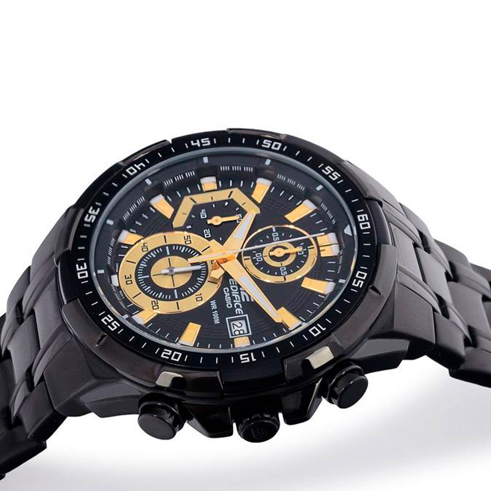 Японские часы мужские CASIO Edifice EFR-539BK-1A с хронографом | Casio 