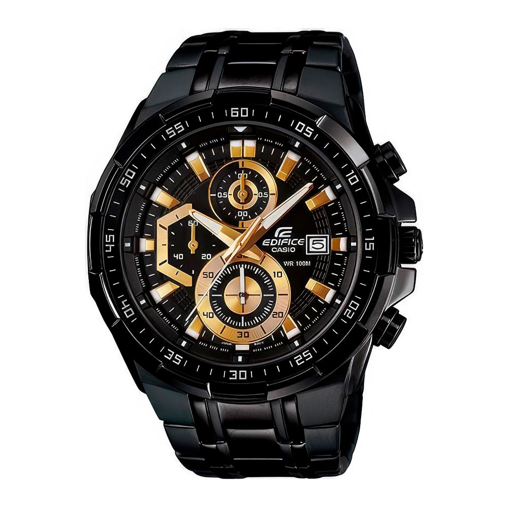 Японские часы мужские CASIO Edifice EFR-539BK-1A с хронографом | Casio 