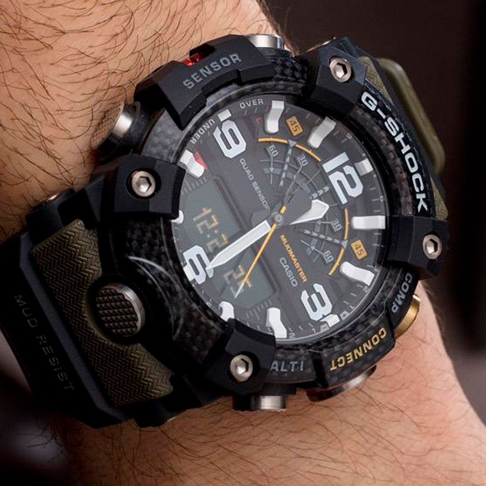 Японские часы мужские Casio G-SHOCK GG-B100-1A3 с хронографом | Casio 