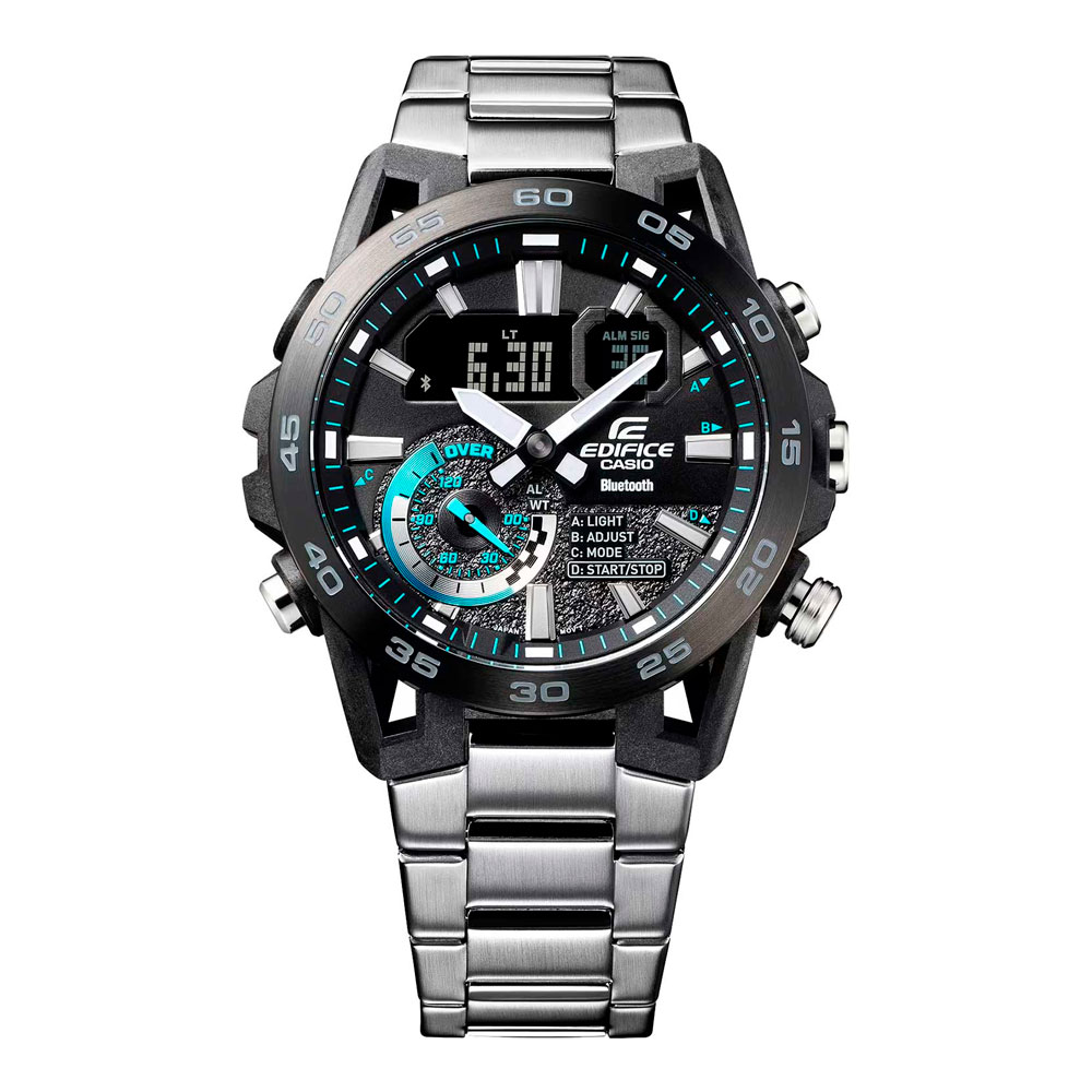 Японские часы мужские CASIO Edifice  ECB-40DB-1A с хронографом | Casio 