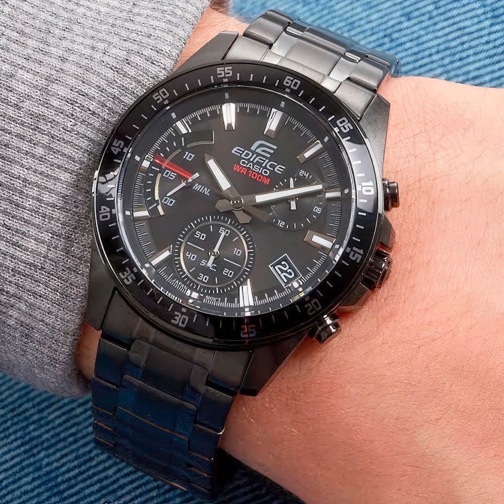 Японские часы мужские CASIO Edifice EFV-540DC-1B | Casio 